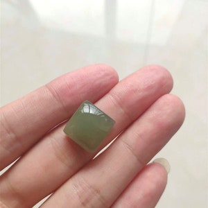Natural blackish green Jade Gemstone Square  jade, , Square   Gem, Green Square  jade,nephrite Square  jade ,Natural Stone, Jade Stone