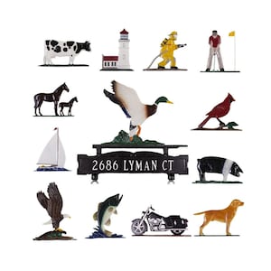 Mailbox Sign, Mailbox sign with Ornament, Address Sign, Custom Address Sign for Mailbox