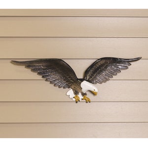 24&#39;&#39; Wall Eagle, Cast Metal Patriotic Eagle, Wall Hanging American Decor, Durable Powder Coated Cast Aluminum, Proudly Made in the USA