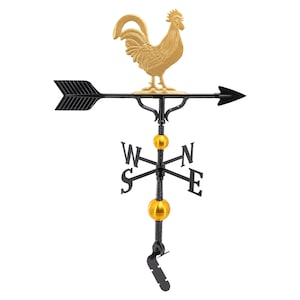 Deluxe Rooster Weathervane, Chicken Weathervane, Rooster Decor, Roof Mount Included (4 to choose from)