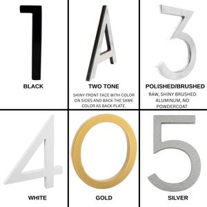 Modern Address Sign, 8 Inch Floating Number Address Sign, 1-5 Digits ...