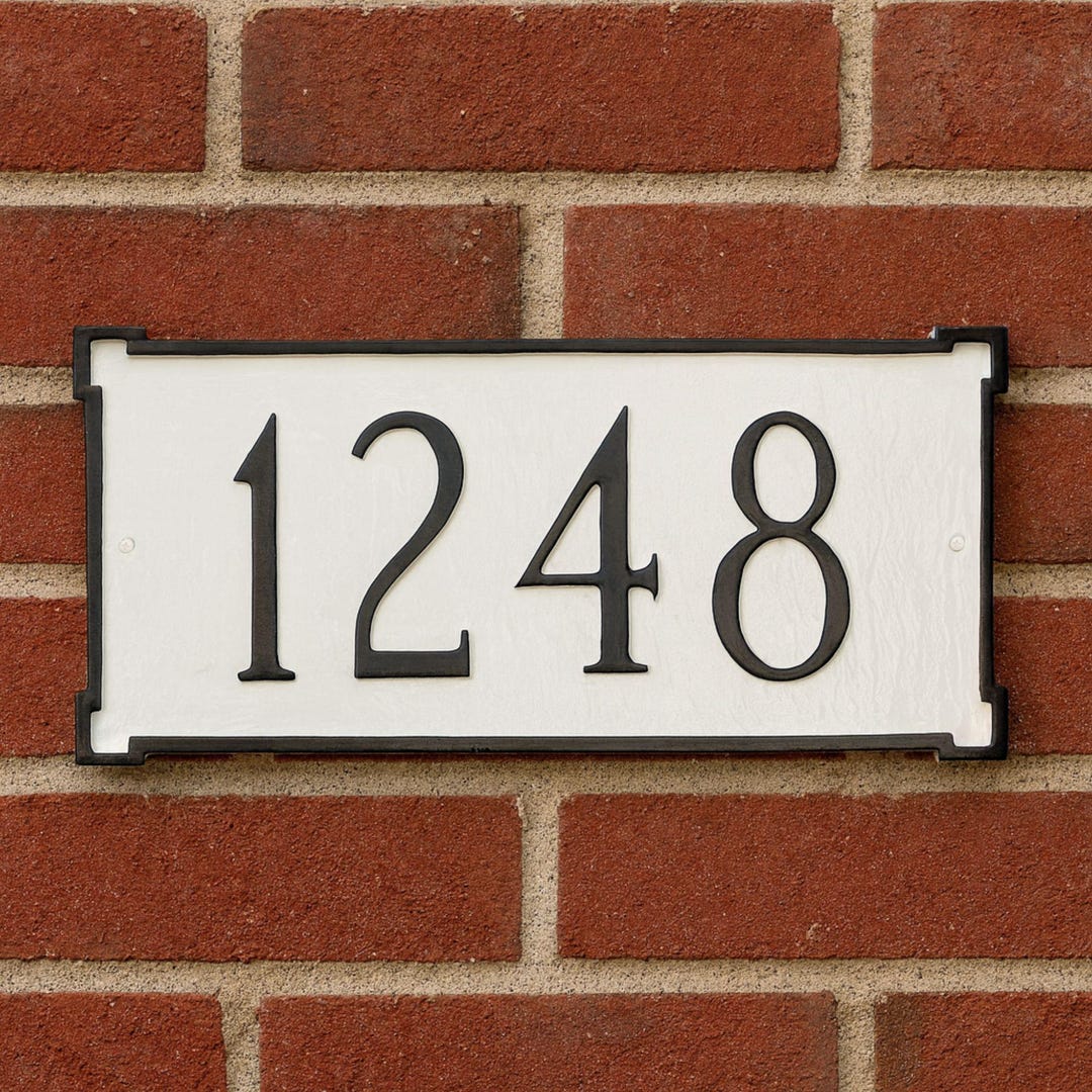 New Yorker Address Wall Plaque Sign, One Line Address Sign, Powder ...
