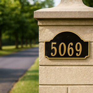 Fitzgerald Address WALL Plaque Sign, Address Sign, House Numbers Sign, Custom Street Number, Home Decor, Housewarming Gift