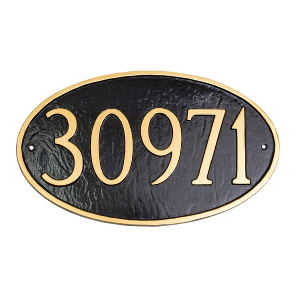 Classic Oval WALL Address Plaque Sign, One Line Address Sign, Custom Metal Sign, House Number Plaque Display, House Decor