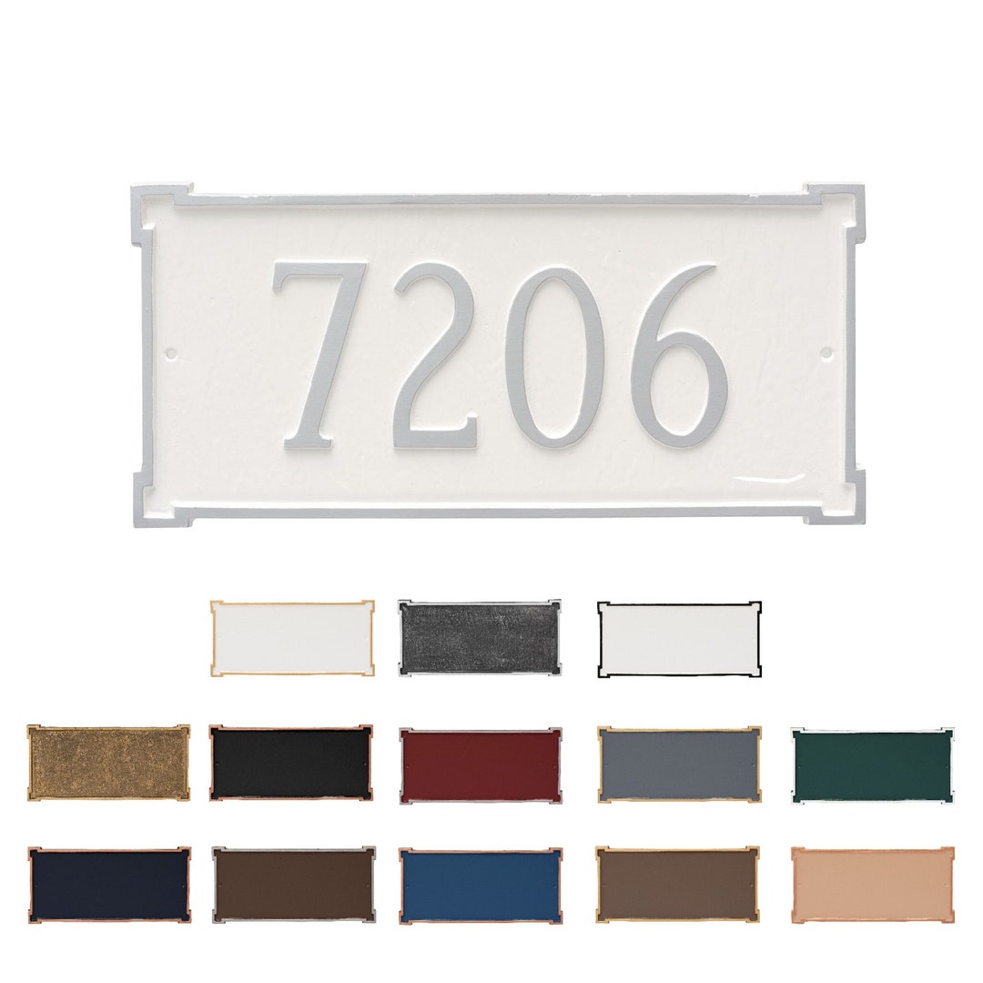 New Yorker Address WALL Plaque Sign, ONE Line Address Sign, Powder