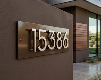 Modern Address Sign, 8 Inch Floating Number Address Sign, Large House Number Sign, Modern House Numbers, Address Numbers, House Numbers