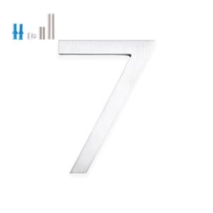 8 Inch Modern House Numbers & Letters, Floating or Flush, Durable Precision Cut Aluminum, Personalized Modern Address, Custom Metal Work
