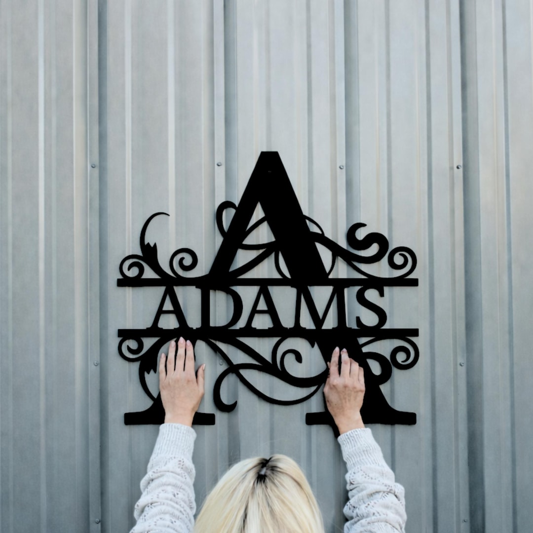 Custom Metal Signs | Last Name Sign | Metal Wall Art | Monogram Wall ...