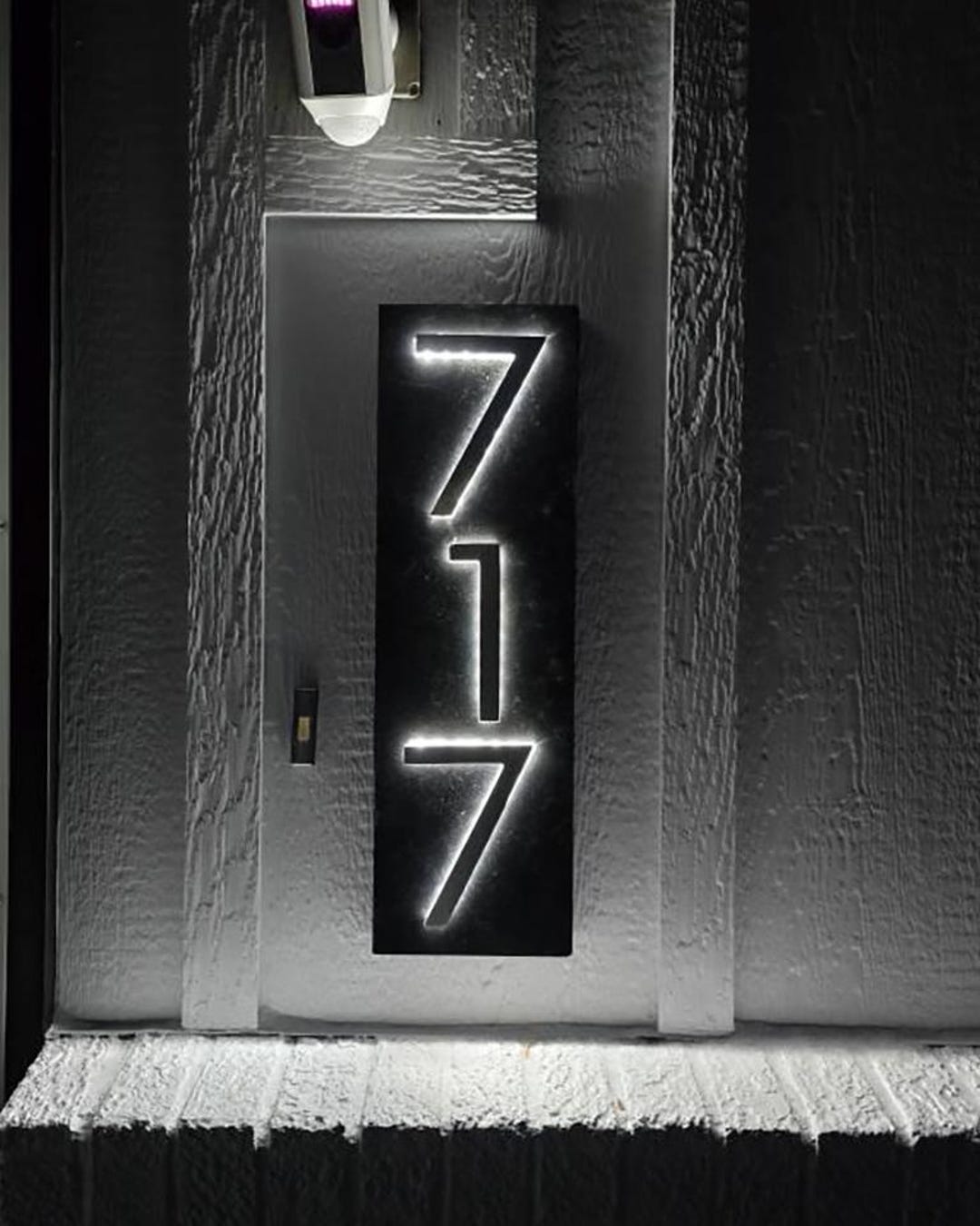 LED Address Sign, 4 Inch Numbers, 6 Inch Lighted House Number Sign ...