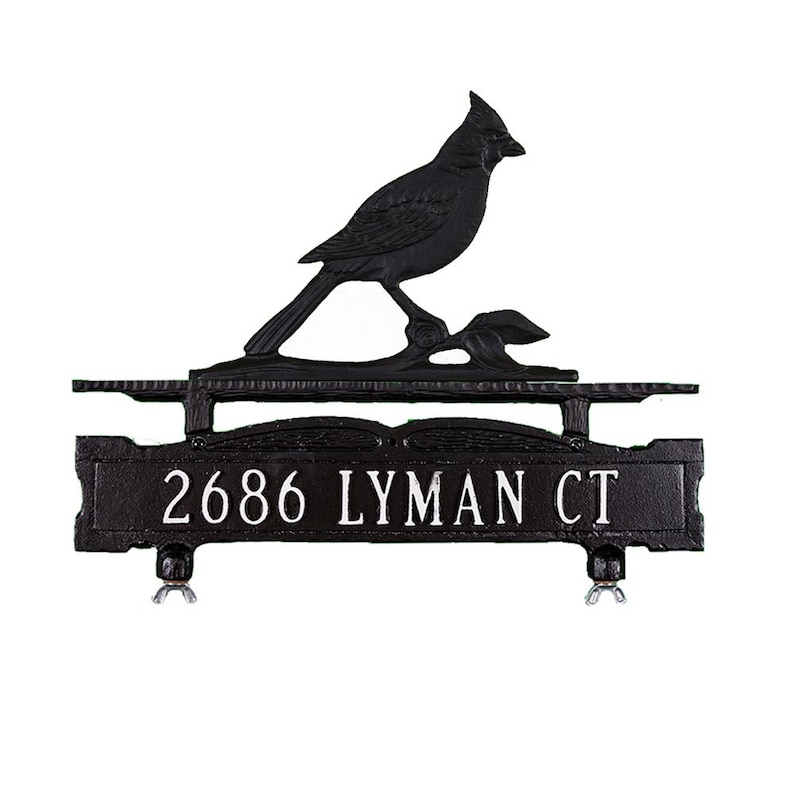 Mailbox Address Sign, Mailbox sign with Ornament, Address Sign, House Numbers image 2