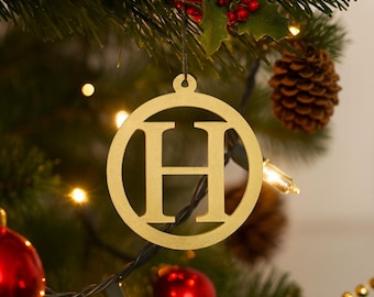 Custom Initial Ornament, Monogram Christmas Ornament, Letter Name Ornament, Unique Christmas Gift Idea, Personalized letter ornament
