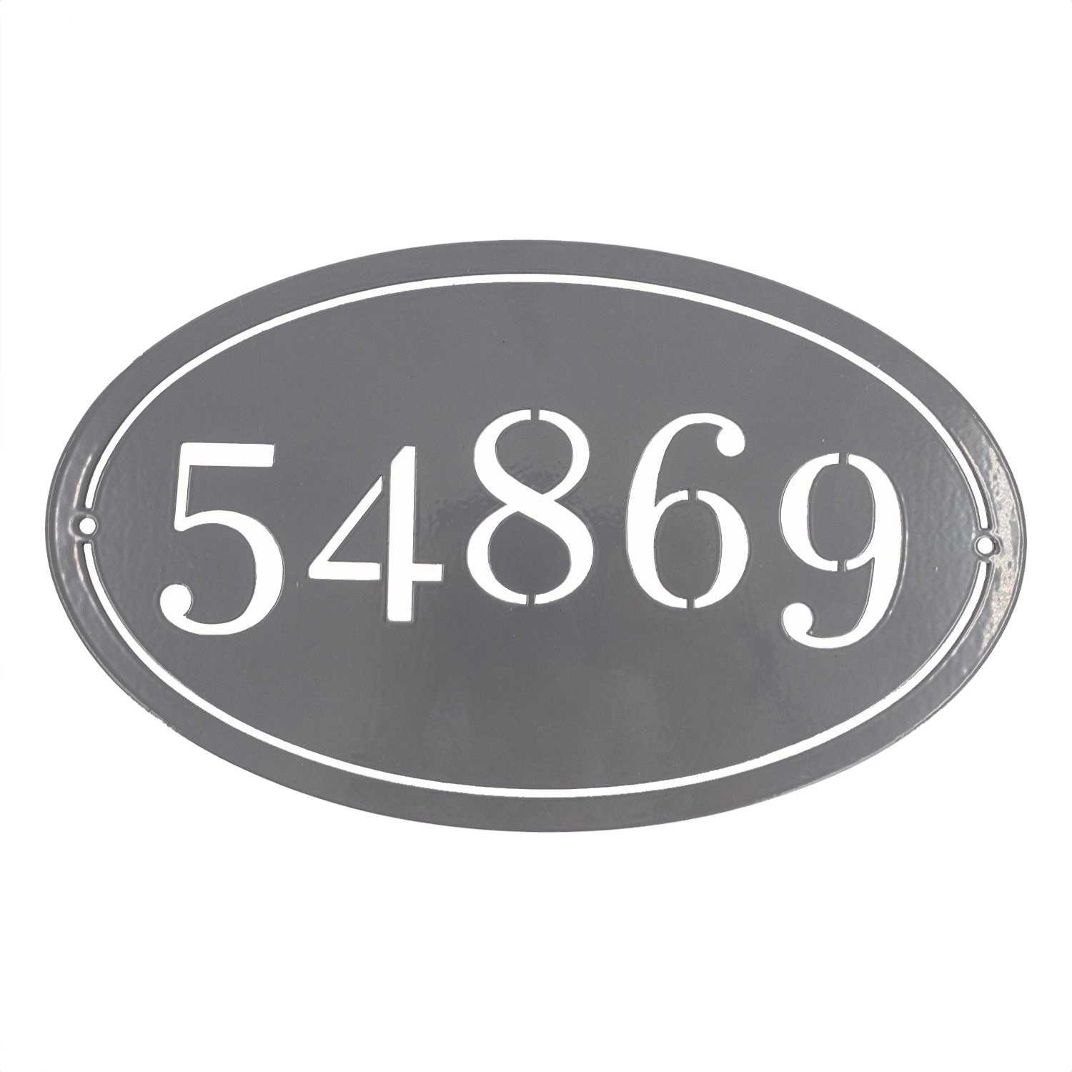 Metal Oval Address Sign Wall Mount House Number Sign Etsy