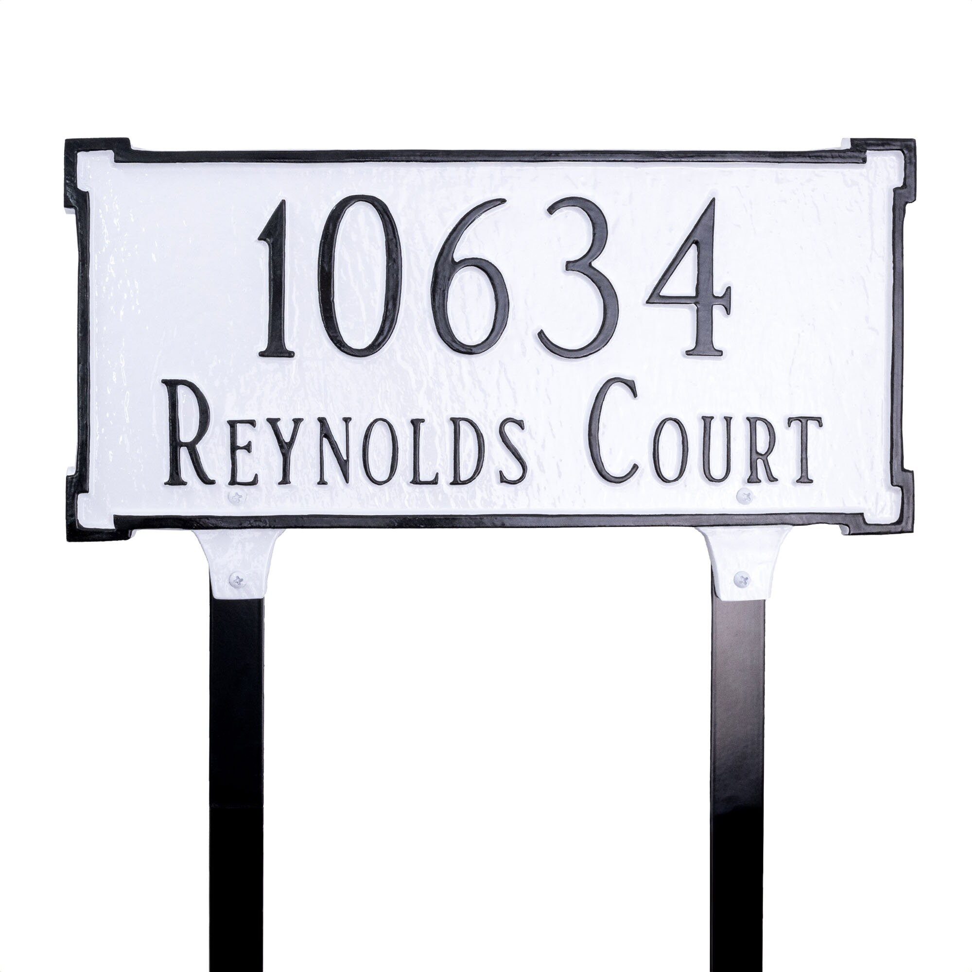 New Yorker Address LAWN Plaque Sign, Custom TWO Line Address Sign ...