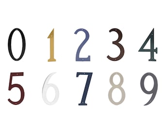 10 Inch Standard House Numbers, Precision Cut Rust Proof Aluminum with Durable Powder Coat, Personalized Address Numbers, Custom Metal Work