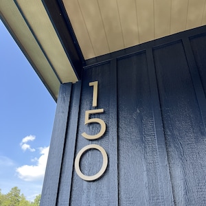 8 Inch Modern House Numbers & Letters, Floating or Flush, Durable Precision Cut Aluminum, Personalized Modern Address, Custom Metal Work