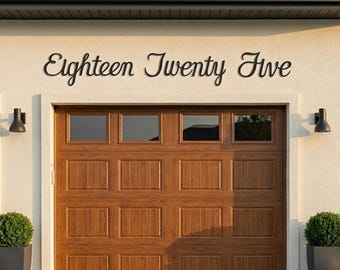 Large Colonial Cursive House Numbers
