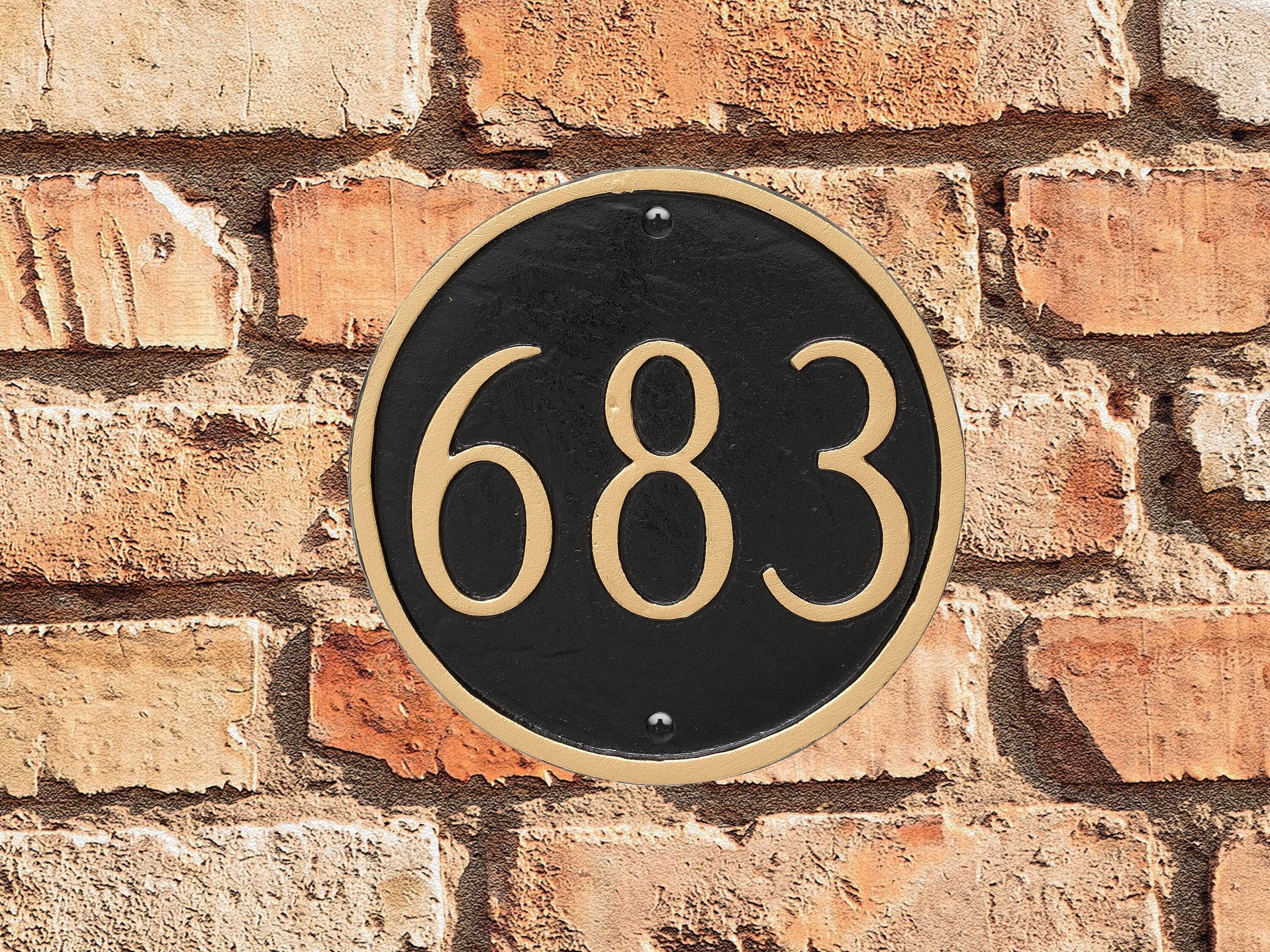 Circle Address WALL Plaque Sign One Line Address Sign Powder Etsy