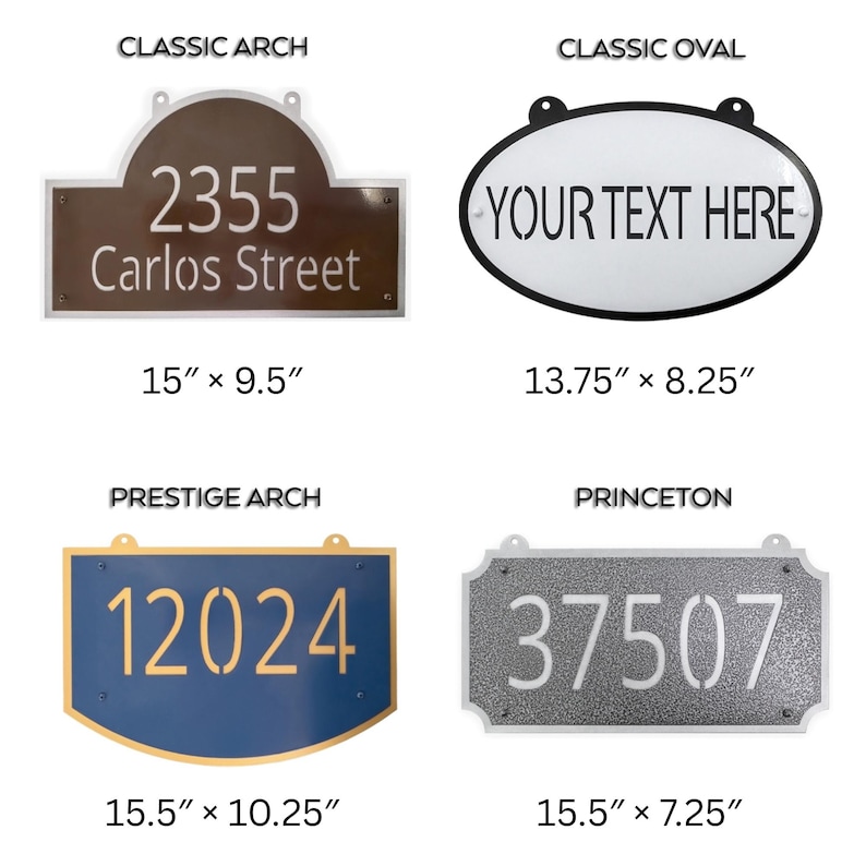 Double Sided Address Sign - Two-sided Hanging House Number Plaque - 26 ...