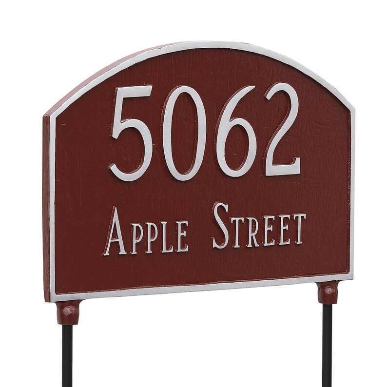 Prestige Arch Double-sided Lawn Address Plaque, Two Line Address Sign ...