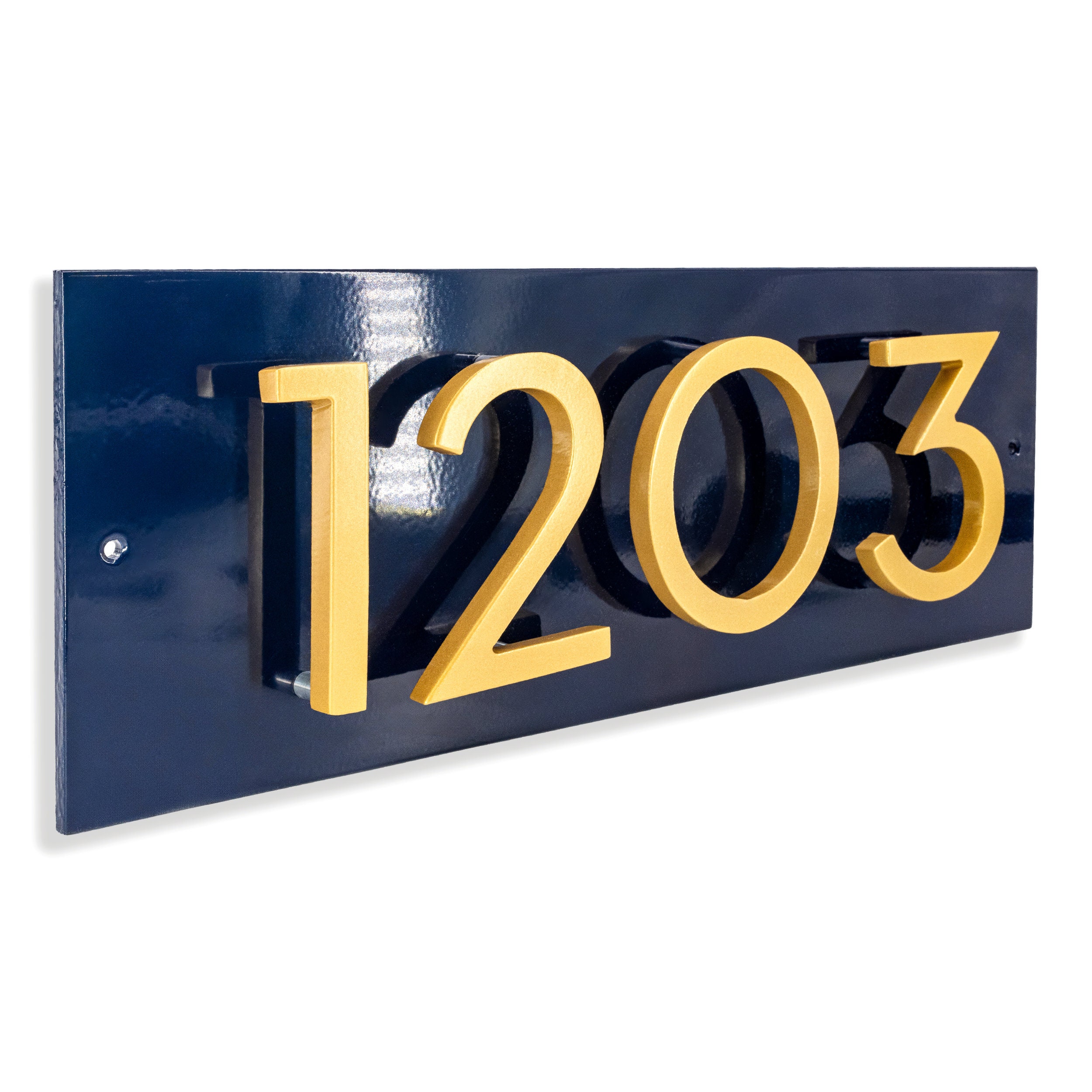 Modern Address Sign, 8 Inch Floating Number Address Sign, Personalized ...