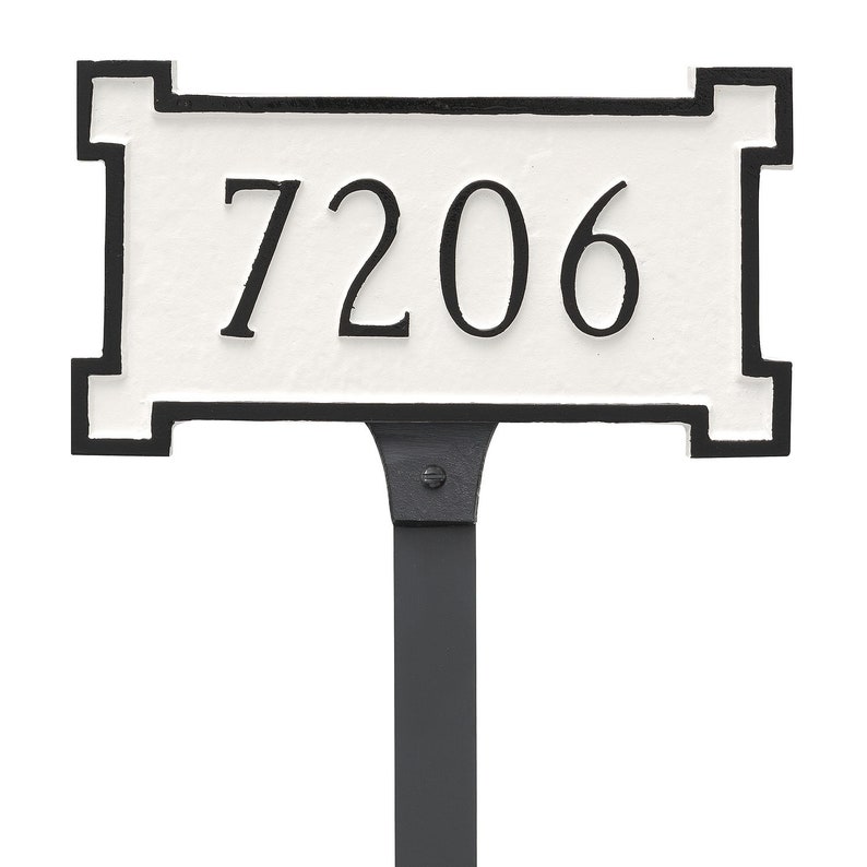 New Yorker Address LAWN Plaque Sign, ONE Line Address Sign, Powder ...