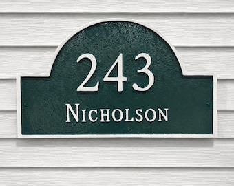 Custom Arch Address House Number Plaque – Personalized House Number Sign – Outdoor Address Sign for Home - house numbers