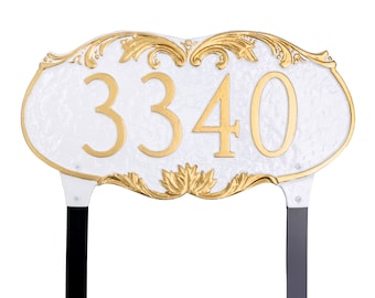 Charleston Custom Address Plaque - Personalized Metal Address Sign - Ornate Address Sign - House Number - Address Sign