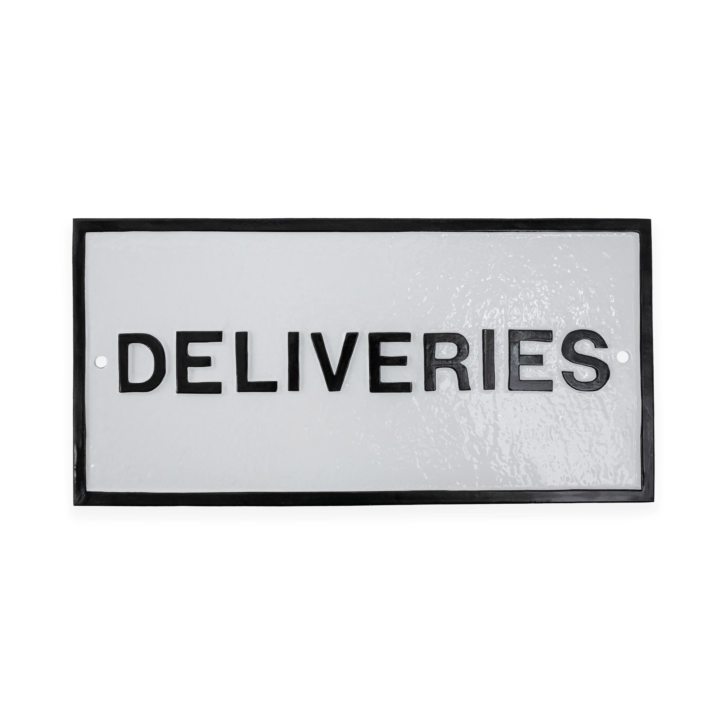 Deliveries Rectangle Sign - Custom Deliveries Sign - Signage - Sign for ...