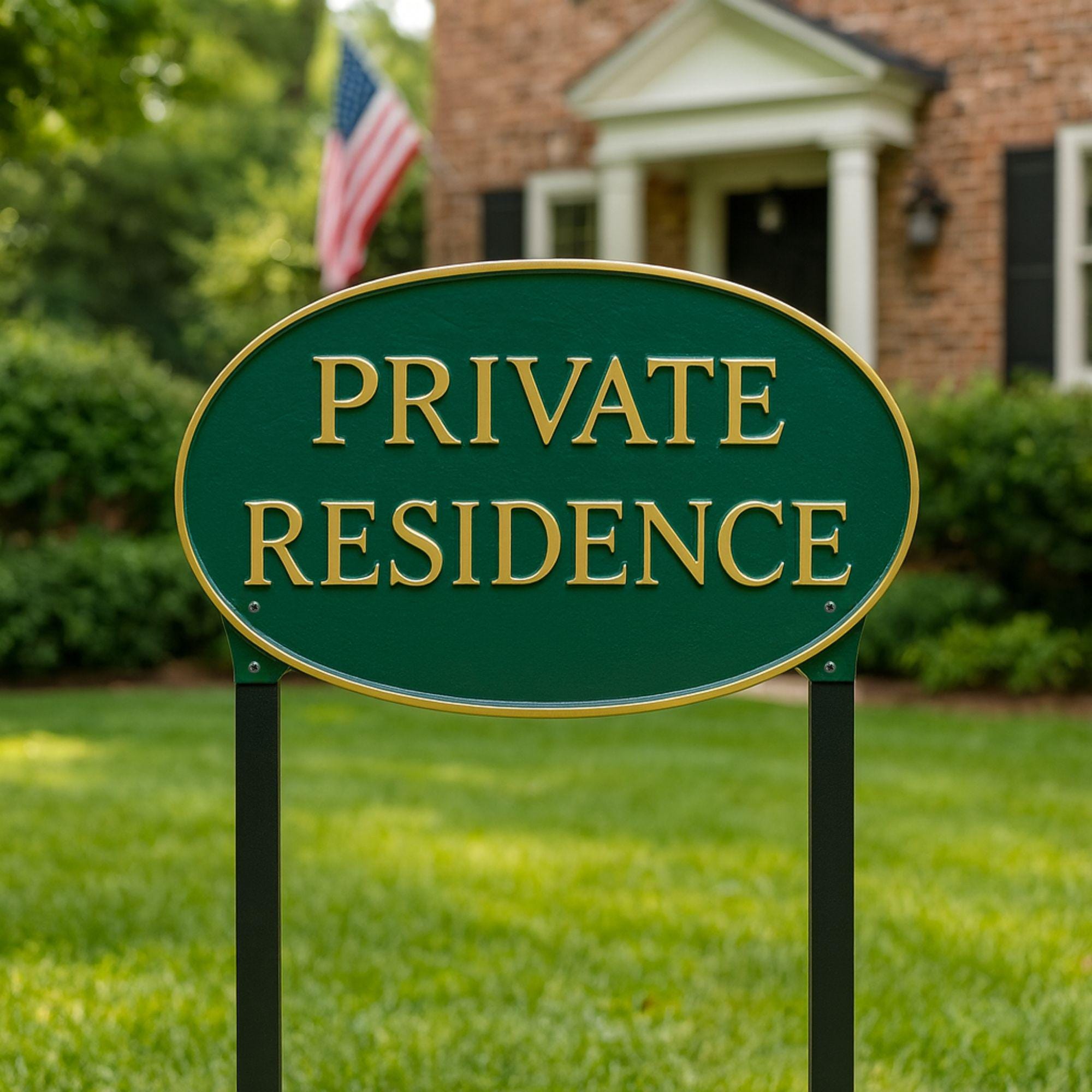 Residence Signe Private Residence Oval LAWN or WALL Statement Plaque Sign, Home Privacy ...
