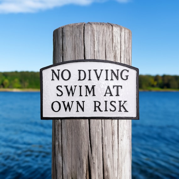 Danger No Diving in Pool Warning Wall Sign Danger No Diving in Pool Warning Wall Sign