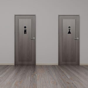 Restroom Metal Signs for Business, Women or Men Restroom, Ladies, Gentlemen, Precision Cut Aluminum, Easy to Install!