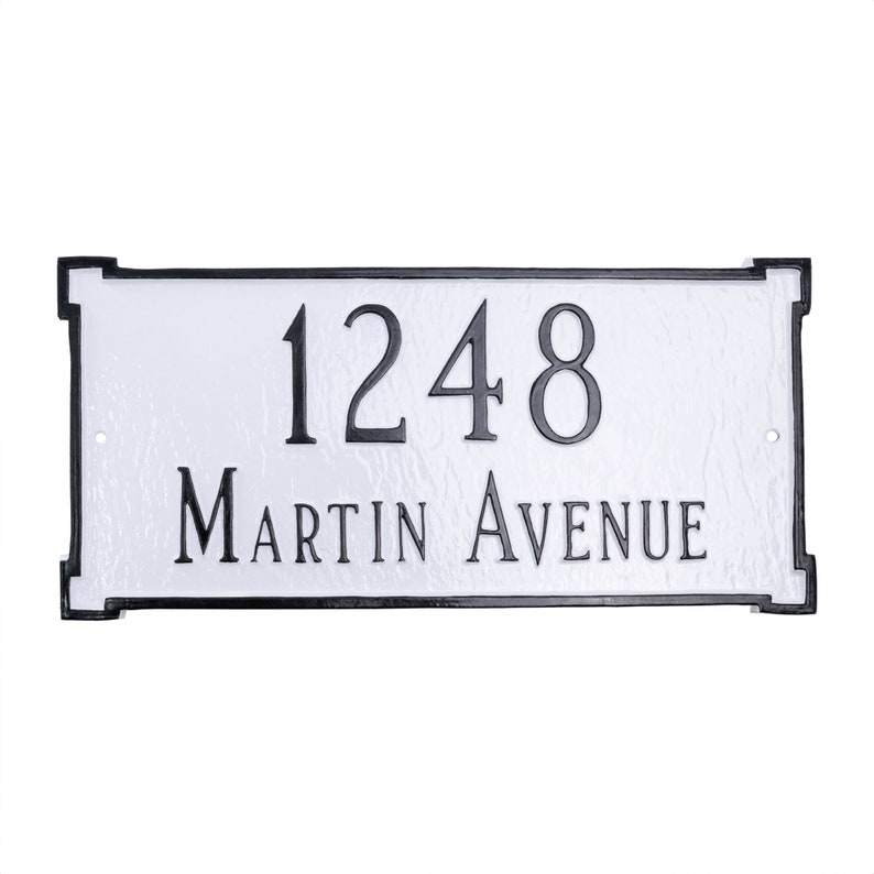 New Yorker Address WALL Plaque Sign, Custom TWO Line Address Sign ...