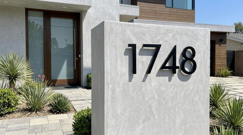 16 Inch Modern House Numbers & Letters, Business Address Numbers, Large ...