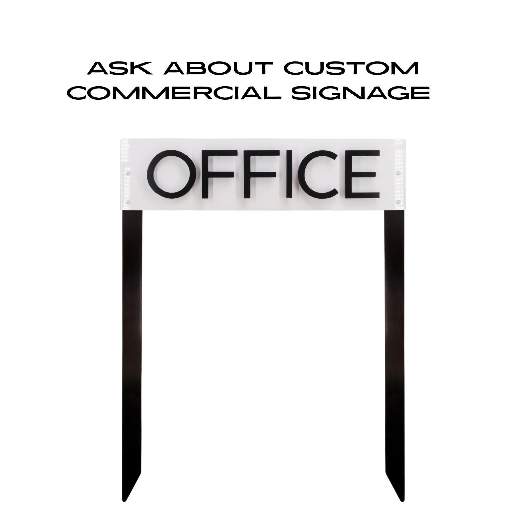 Modern Address Sign, 6 Inch Yard Number Address Sign, Horizontal ...