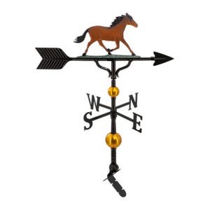Hand Crafted Cast Metal Horse Weathervane, Includes Roof Mount, Accent Weathervane, Roof Metal Decor, Made In the USA