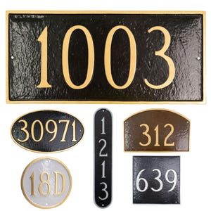 Classic Address Sign - 26 Colors - 6 Shapes - Oval Address Sign - Square Address Sign - Rectangle Address Sign - Circle Address Sign