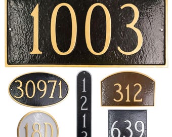 Classic Address Sign - 26 Colors - 6 Shapes - Oval Address Sign - Square Address Sign - Rectangle Address Sign - Circle Address Sign