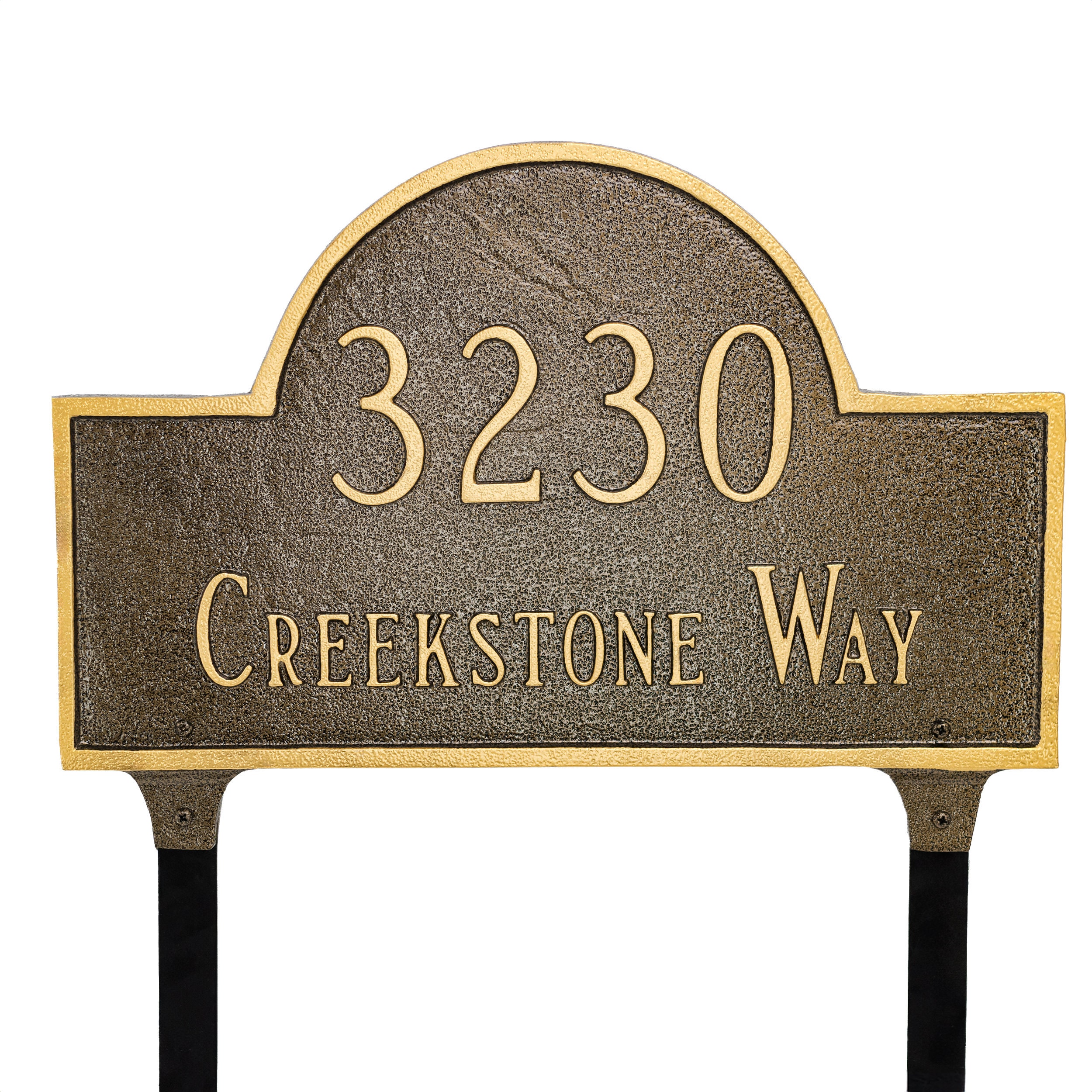 Classic Arch Two Line Address Plaque, Address Sign for Yard, House ...