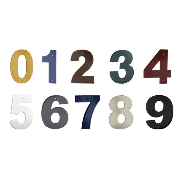 12 Inch Helvetica House Numbers, Premium Finish Color Options, Personalized Address Numbers, Rust Proof Aluminum, Custom Metal Work