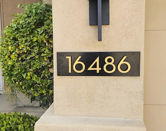 Modern Address Sign, 6 Inch Floating Number Address Sign, Personalized Address Plaque, Modern House Numbers, Address Numbers, House Numbers
