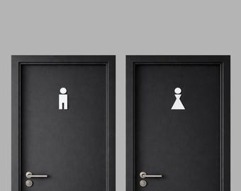Restroom Symbols for Business, Women or Men Restroom, Ladies, Gentlemen, Precision Cut Aluminum, Easy to Install!