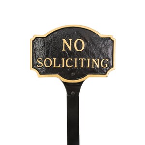 No Soliciting Montague WALL or LAWN Statement Plaque Sign, Business or Home Privacy Sign, Durable Powder Coated Aluminum, Made in the USA image 10