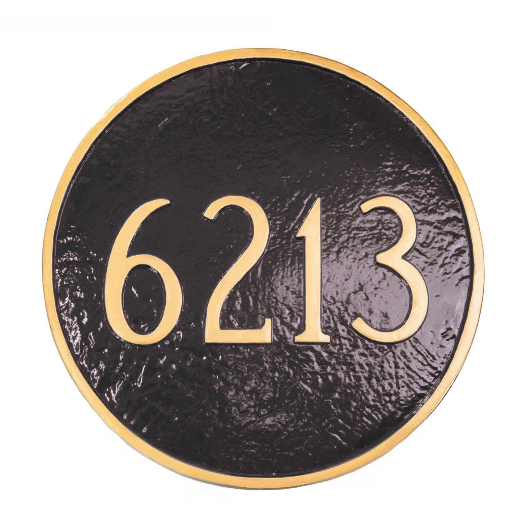 Circle Address WALL Plaque Sign, One Line Address Sign, Made in ...