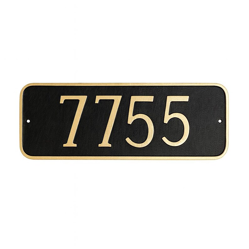 Rectangle Address Plaque - House Numbers - Address Sign - Wall or Lawn ...