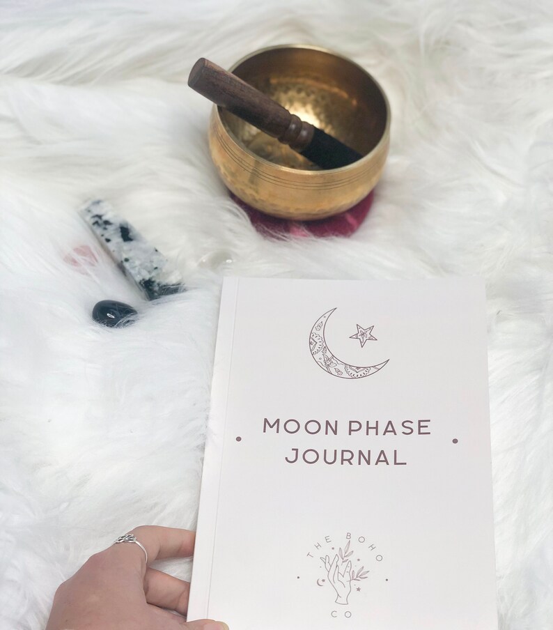 Moon Phase Journal Including Menstrual Cycle Journal Space Etsy