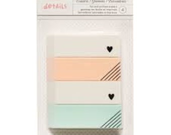 Pastel Erasers, American Crafts Erasers, Heart Print Erasers, Heart Erasers, Colored Erasers, 4 Piece Eraser Set