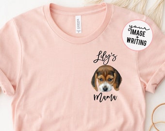 Your Pet Picture on A Unisex Tee - Gift for Dog Mom - New Dog Mom - Gift for Cat Mom - Pet Print - Photo Print Tee - Pet Lover Picture Tee