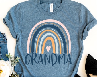 Grandma Shirt - Nana Shirt - Rainbow Tee - Gift for Grandma - Mother's Day Shirts - Cute Nana Tee - Plus Size Option - Granny - Grammy