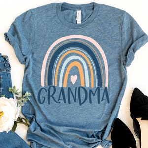 Grandma Shirt Nana Shirt Rainbow Tee Gift for Grandma Mother's Day Shirts Cute Nana Tee Plus Size Option Granny Grammy image 1
