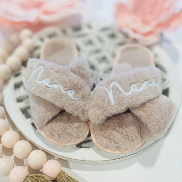 custom embroidered slippers